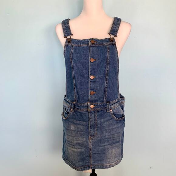 Tinseltown Denim Overall Dress Size Large - Picture 5 of 6